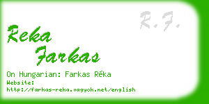 reka farkas business card