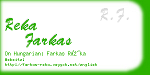 reka farkas business card